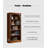 Elegant Rubberwood Bookshelf with Ornate Details