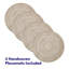 4-pack, Two Tone Cotton 15" Round Woven Placemat Sets-116419593