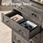 Commode 5 tiroirs Arlina Farmhouse, gris rustique-1082222411