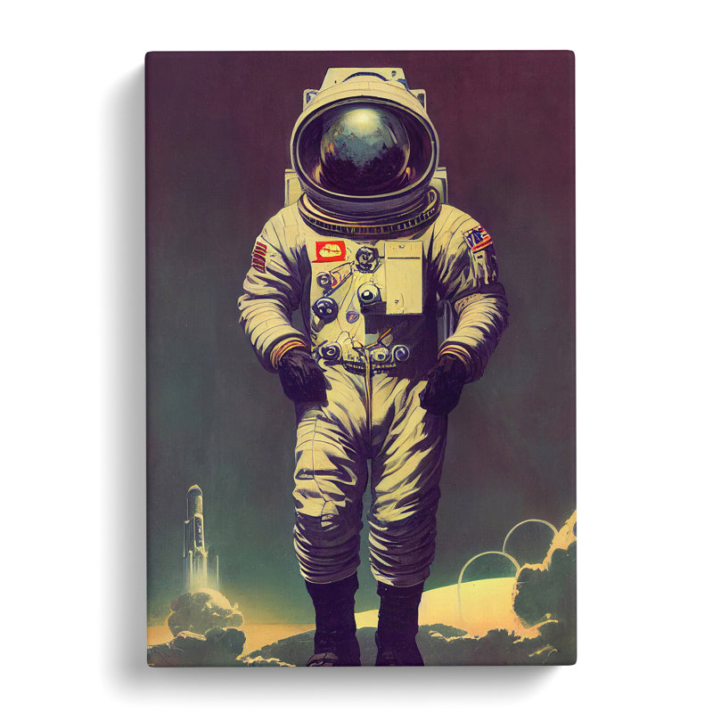 Brilliant Astronaut - Wrapped Canvas Print, 50cm H x 35cm W x 3cm D