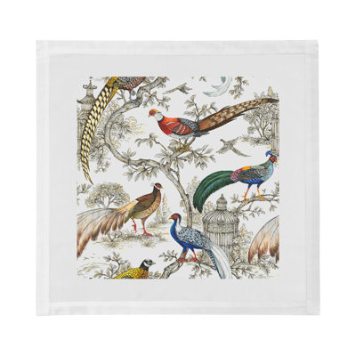 Pheasant Fall Sauvage Cotton Sateen Dinner Napkins