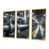 Toile avec cadre flottant or