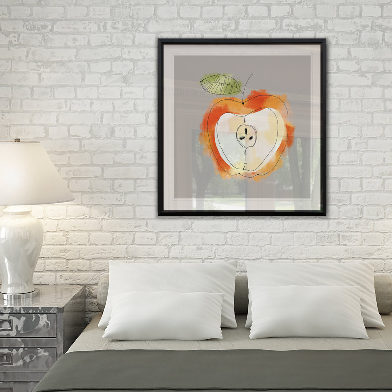 Splash of Apple - reproduction d'art encadrée sur papier, H 30,5 po x l 30,5 po x P 1,5 po