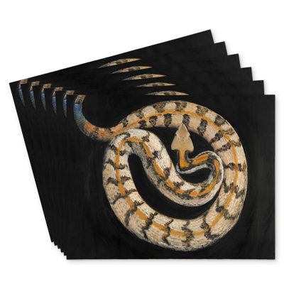 Southern Timber Rattlesnake Polyester Eiver | Set of 6