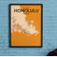 Honolulu City Map 1 Piece Wall Art-1372608089