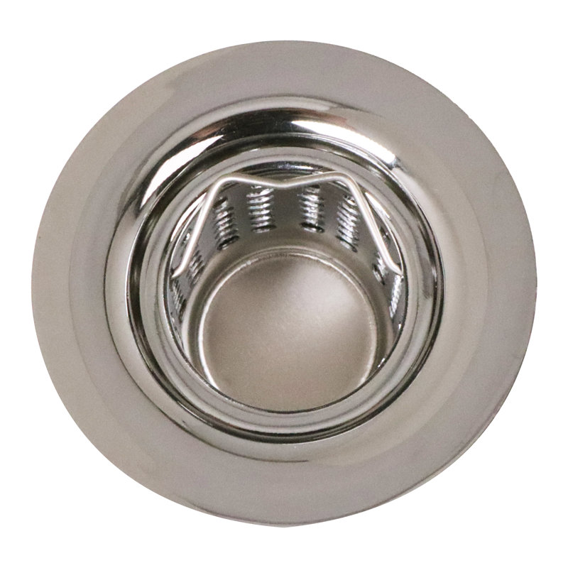 Ensemble de drain pour bar et évier à lessive Junior avec panier-filtre amovible, Nickel poli