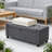 48.4"Ottoman with Storage, Storage Ottoman Bench with Safety Hinge, Upholstered Entryway Bench with Seating for Bedroom, Living Room, Holds up to 330 lb-1825879049