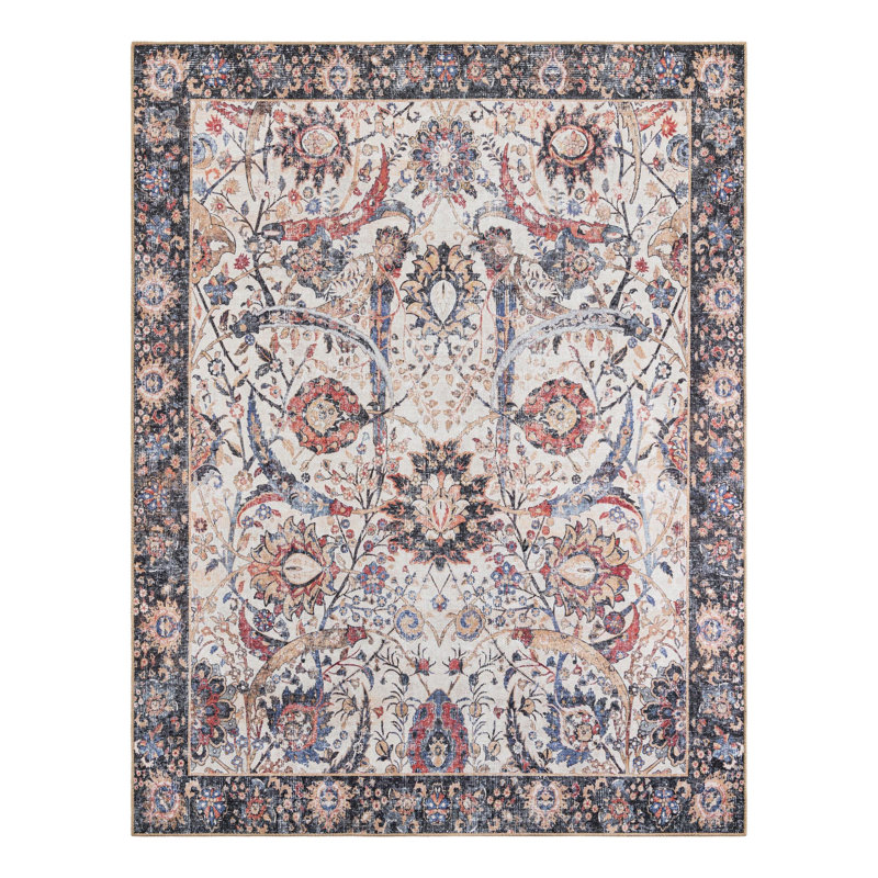 Mailen Performance Chenille Floral Indoor Rug, Rectangle 7'10" x 10'