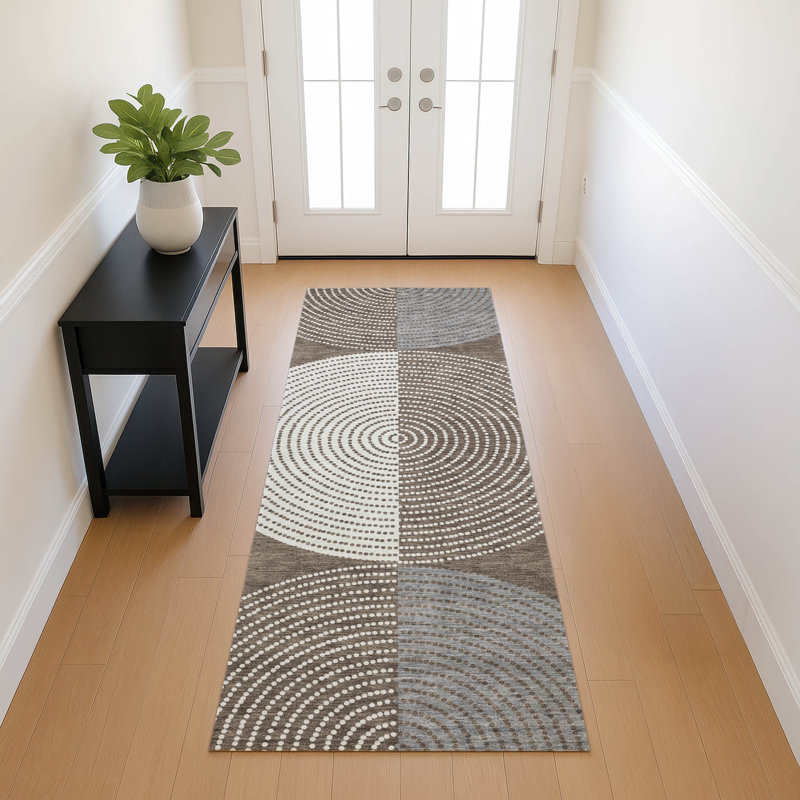 Machine Washable Indoor/Outdoor Jenning ACN2281 Geometric Rug, Runner 2'3" x 7'6"
