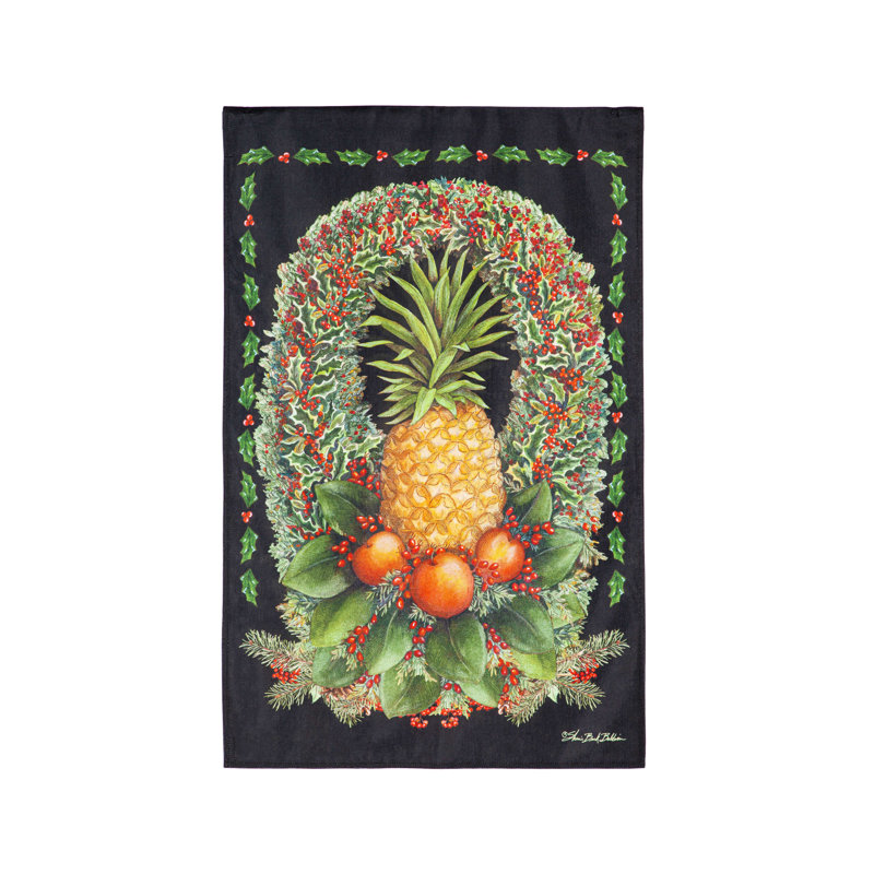 Drapeau de maison de Noël en polyester à double face H 44 po x l 28 po Adrell