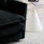Chenille moderne - Structure en bois noir avec revêtement doux et relaxant