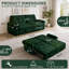Canapé-lit convertible de 77 pouces avec structure en acier et tissu de velours moelleux