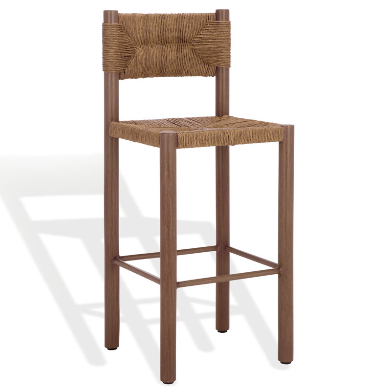 Romona Rattan Weaving Outdoor Barstool, Brown