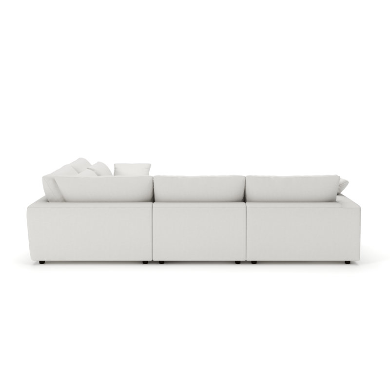 Canapé modulaire 4 pièces 117 po Remy, Natté Macarena beige