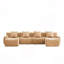 Canapé sans ossature, tissu effet peluche, aucun assemblage requis, accoudoirs incurvés, design antidérapant, lignes épurées, mousse haute densité 32D, emballage sous vide avec compression intégrale, idéal pour les bureaux et les salons.-1175478340-1175478341