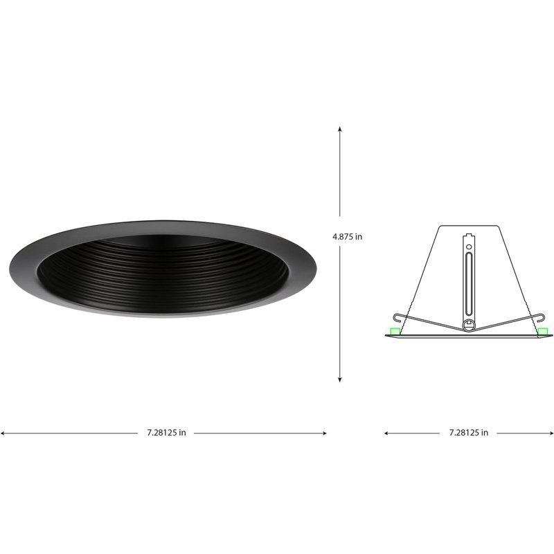 6" Recessed Step Baffle Trim For 6 In. Housing