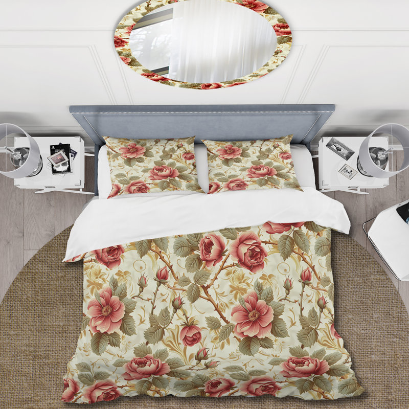 Ensemble de housse de couette Traditional, Housse de couette pour grand lit et 2 taies décor