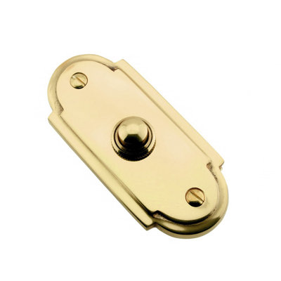 Sonnette de porte câblée en laiton avec finition laquée de 4 po