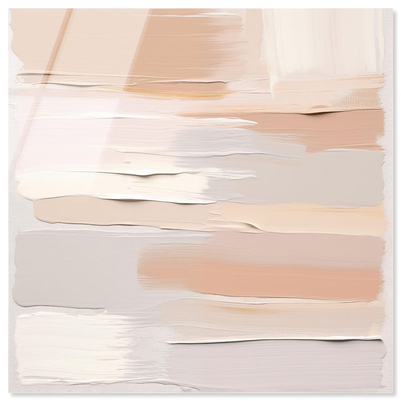 Roseate Cream Tones I Acrylic Neutral Abstract Art by Art Remedy, Ready to Hang, 40" H x 40" W