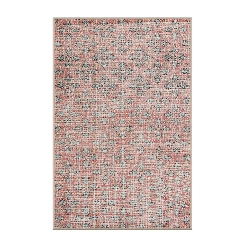 Tapis traditionnel rouge / vert, Rectangle 2 pi x 5 pi