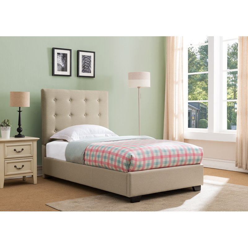 Leilla Upholstered Bed, Taupe