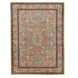 Hand Knotted Wool Oriental Area Rug in Ivory