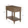 24" Tall Rustic Solid Wood End Table With Built-In Power Outlet And USB Port