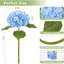 3 pièces hortensias fleurs artificielles, latex véritable hortensias réalistes fleurs d'hortensias pour les décorations de fête Bouquets de mariage centres de table