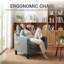 Upholstered Chenille Armchair-1745659180