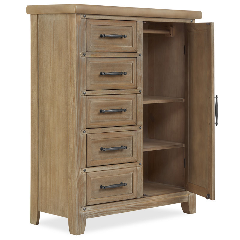 Solid Wood Accent Cabinet, Brown