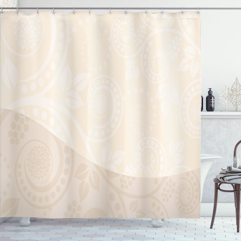 Ensemble de rideau de douche + crochets, H 69 po x l 105 po