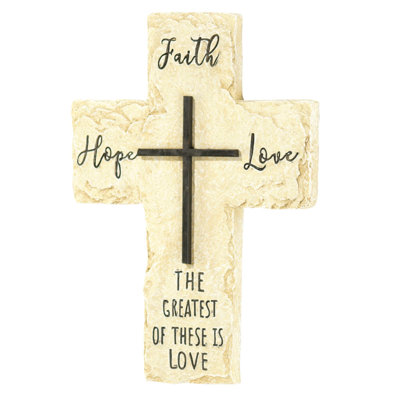 Décoration murale en croix Cross Faith Hope Love