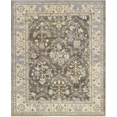 Tapis taupe en laine