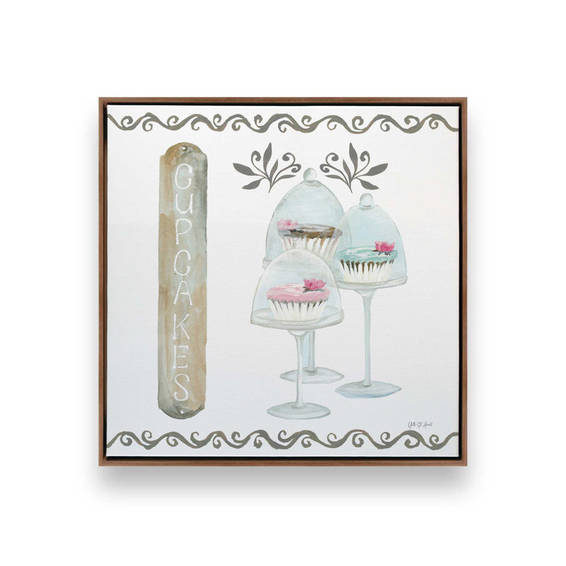 «Bake Shoppe II» par Yvette St. Amant, reproduction d'art sur toile, H 20 po x l 20 po, Cadre flottant, Brun