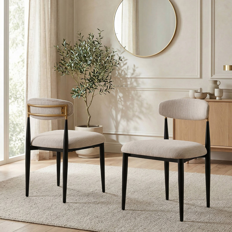 Chaise d'appoint rembourrée Liam