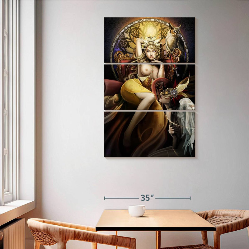 Leisha Fettered Queen Topless, 65" H x 42" W