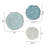 Textured Feather Wall Decor - Blue, 3, 20", 17.25", 14.25" , Indoor Hanging Ornament Blue 3 Disc Decoration Art For Use
