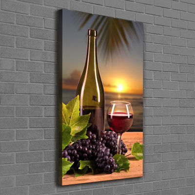 Grapes And Wine - Wrapped Canvas Print