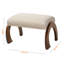 Repose-pieds en tissu beige clair Incanto-586941630