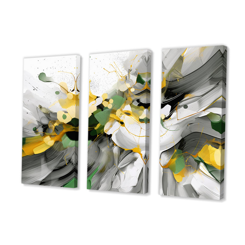 Dynamic Waveforms - ensemble d'art sur toile scandinave, H 28 po x l 36 po x P 1 po