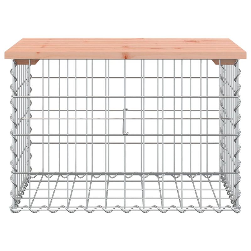 Boran Steel Outdoor Bench, Wood Douglas, 42 cm H x 63 cm W x 44 cm D