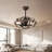 Modern Enclosed Ceiling Fan Indoor With Remote Control And Bladeless Rust Red Industrial Ceiling Fan Light Kit