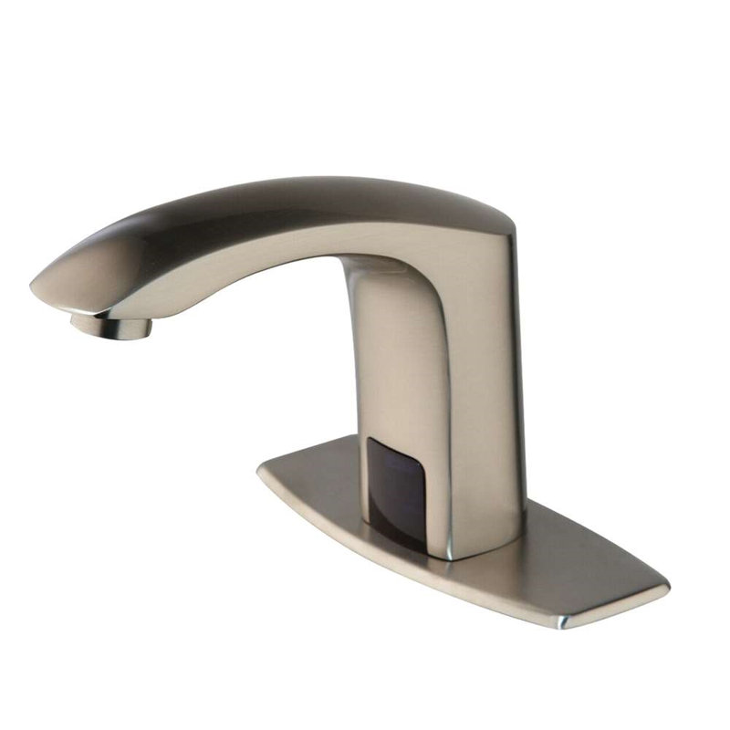 Brushed Nickel Fontana Vicenza Contemporary Bathroom Automatic Sensor Faucet