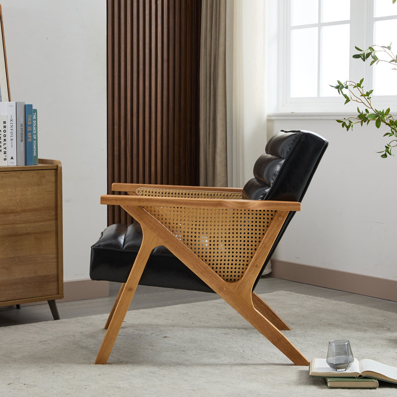 Briceyda Upholstered Armchair, Briceyda Black Leather