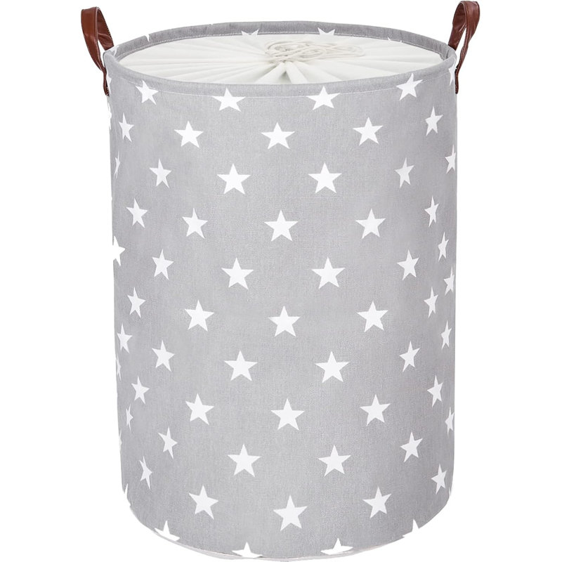 Laundry Hamper, Grey Star