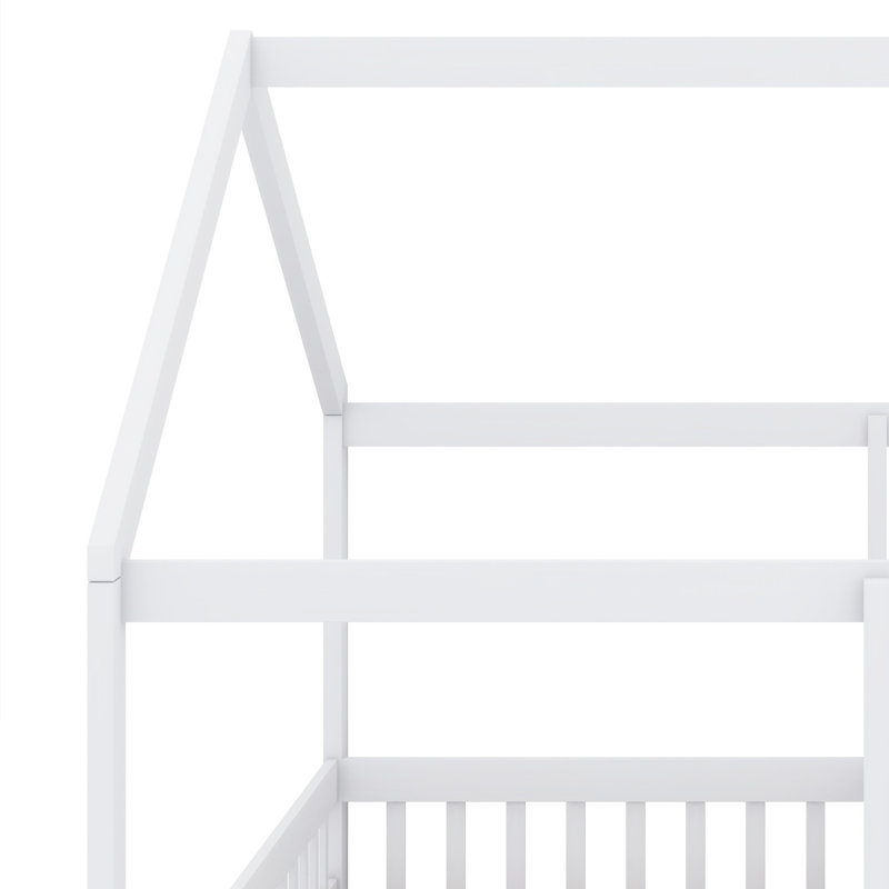House Platform Beds,Two Shared Beds, White