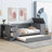 Twin Size Daybed With Storage Arms, Trundle And Charging Station (Daybed)-1306416568