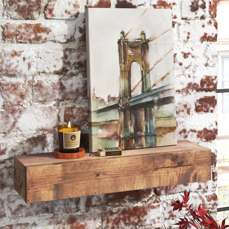 Edna Alder Solid Wood Floating Shelf