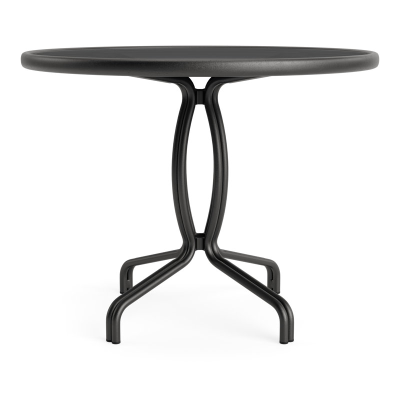 Kantan Outdoor Round Chat Table, Textured Pewter