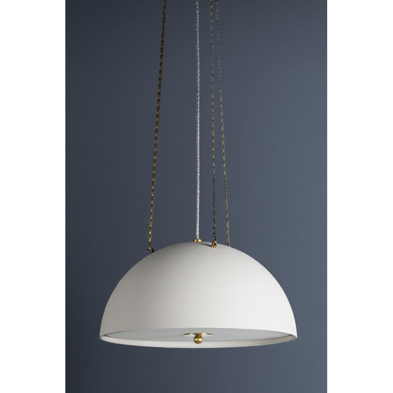 4 - Light Aged Brass Pendant, 3